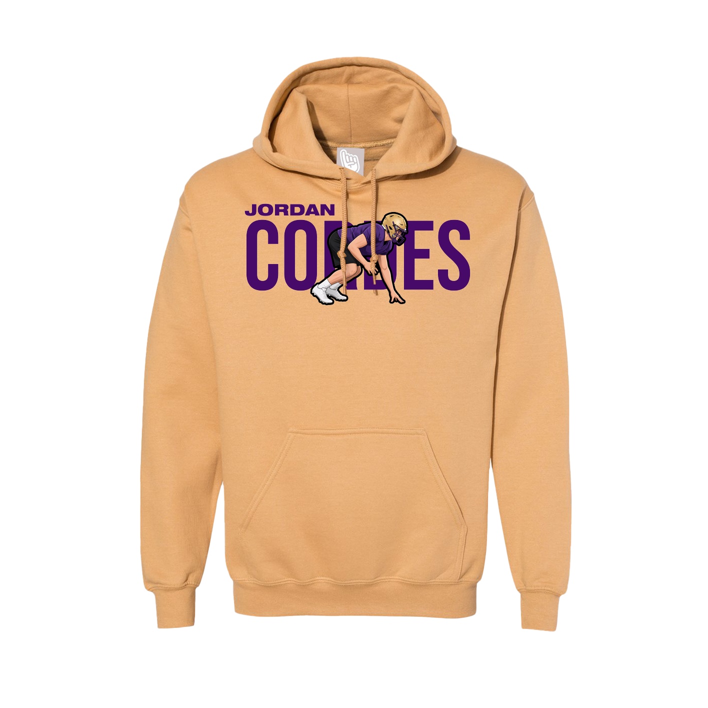 Hoodie — Player Name in Vegas Gold