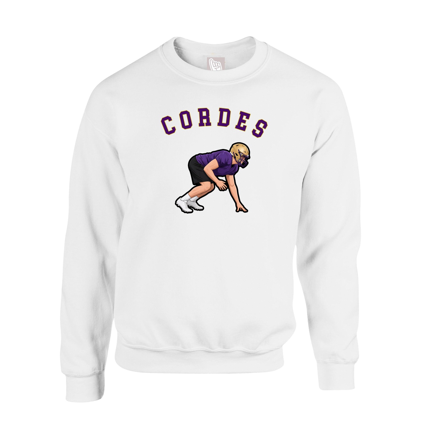 Fleece Crew — Shirsey Arch in White