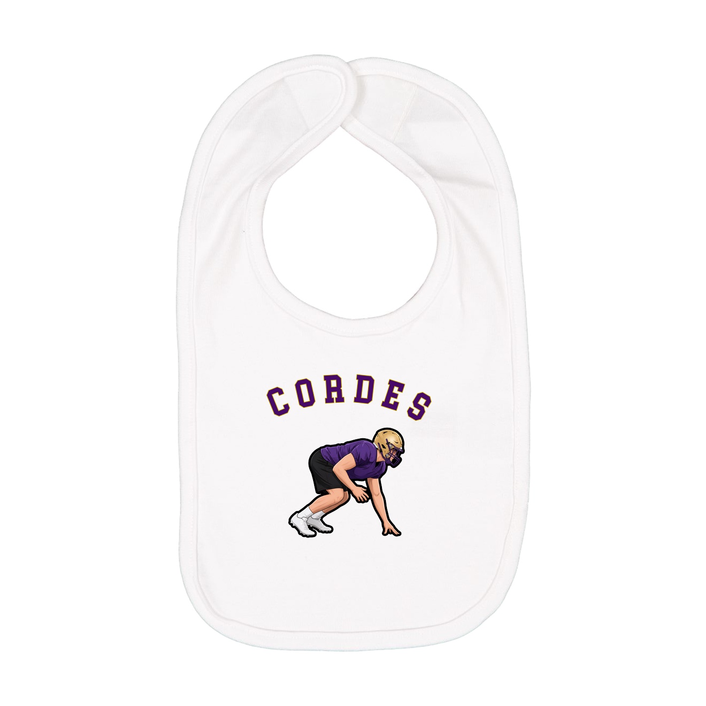 Infant Bib — Shirsey Arch in White