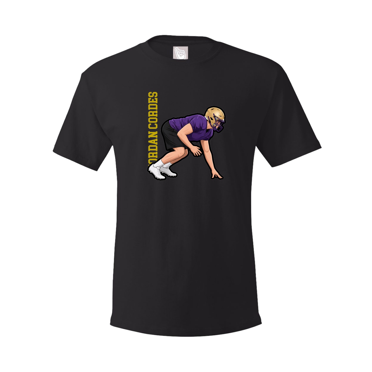 Tee — Name Vertical in Black