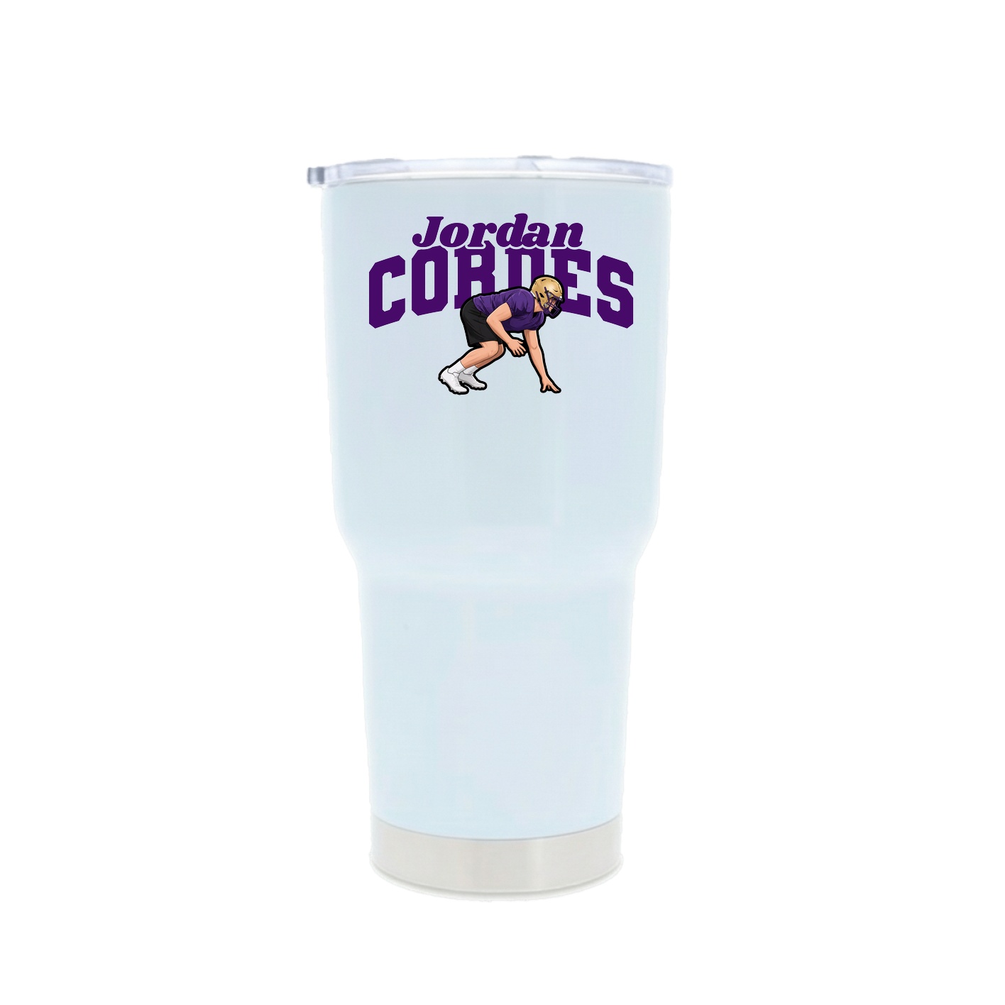 30oz Stainless Steel Tumbler — Signature Arch in White