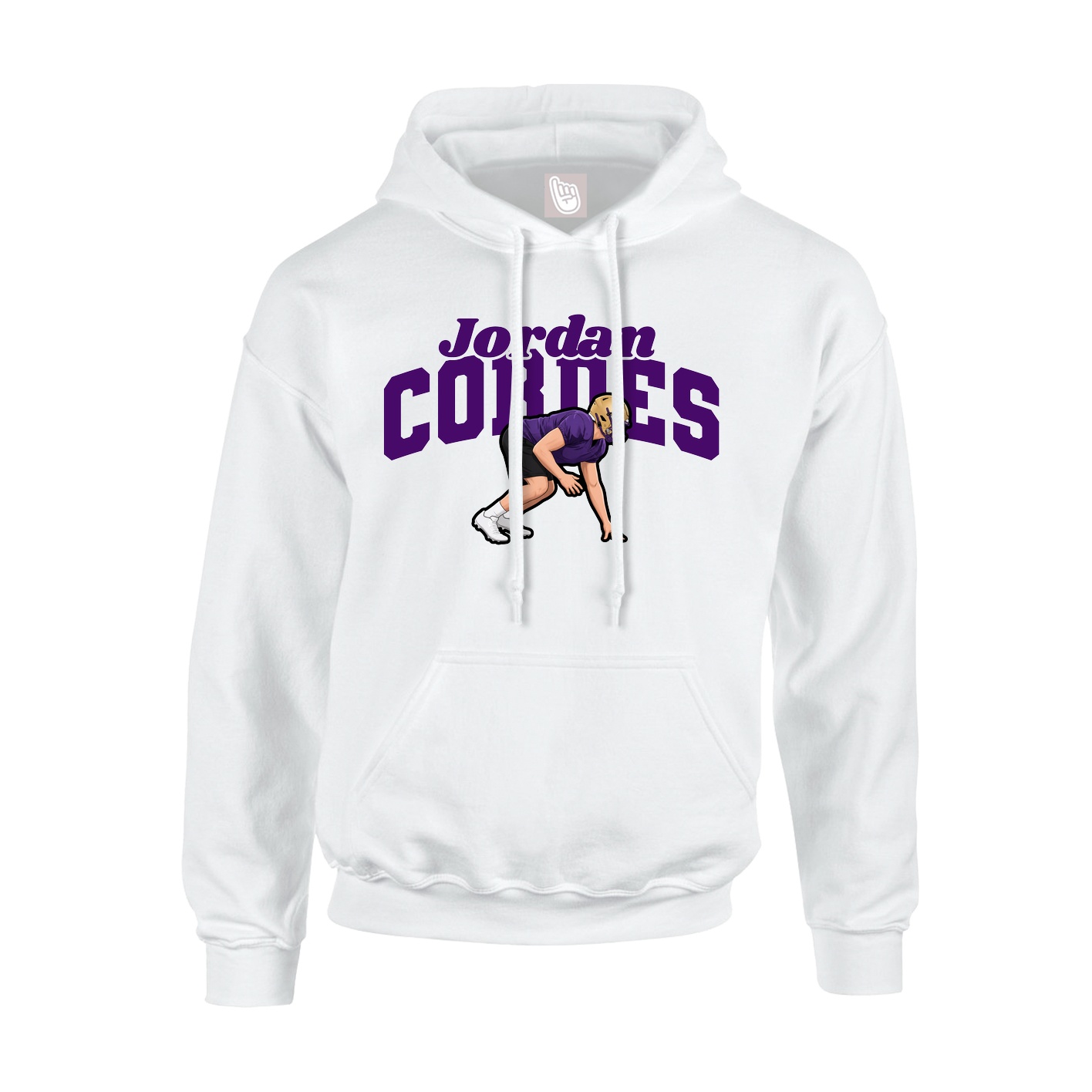 Hoodie — Signature Arch in White