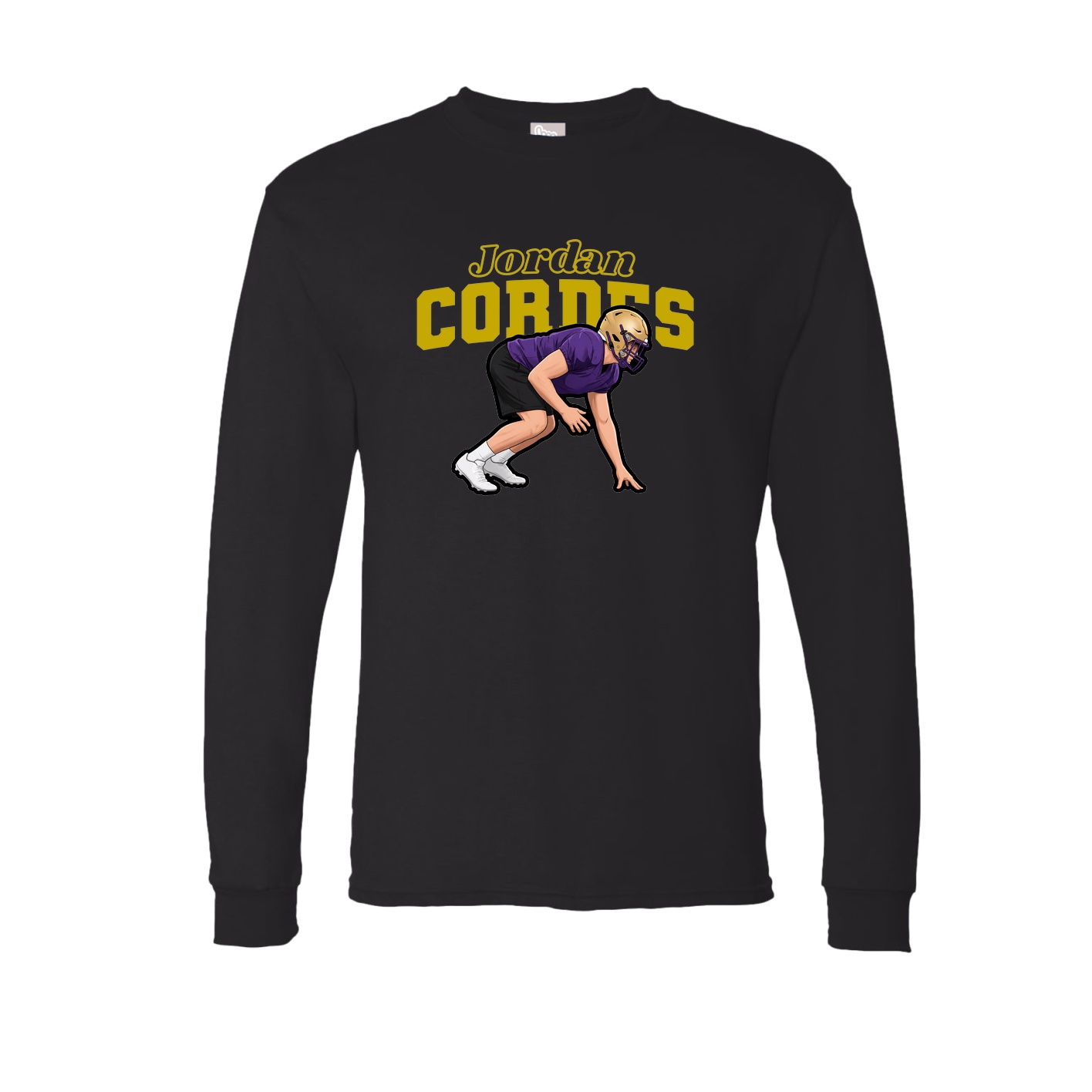 Long Sleeve Tee — Name Arch in Black