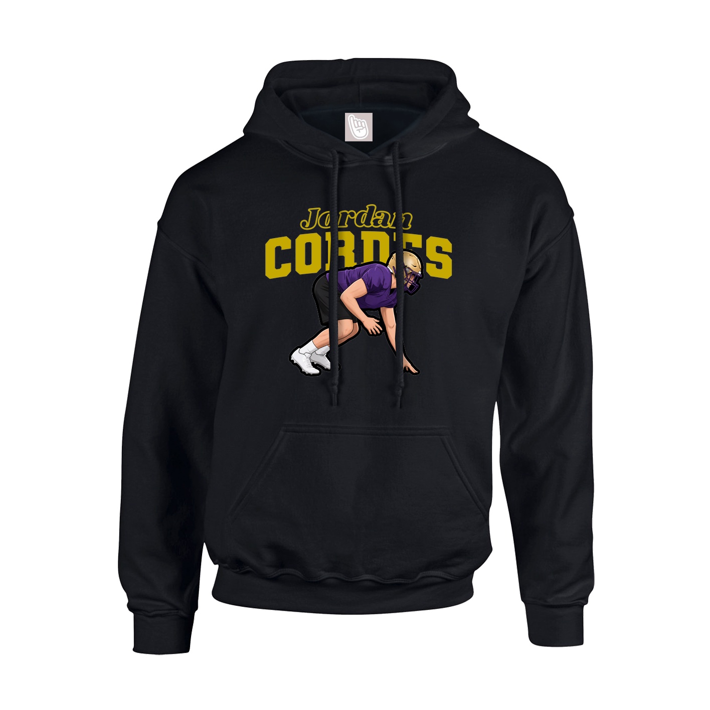 Hoodie — Name Arch in Black