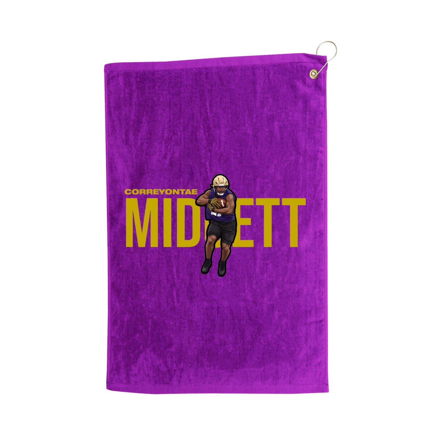 Golf Towel — Player Name in Purple