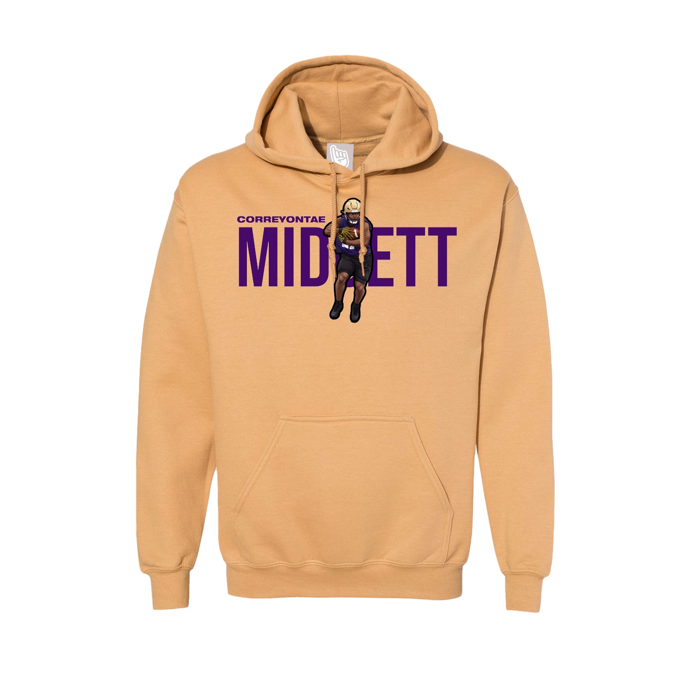Hoodie — Player Name in Vegas Gold
