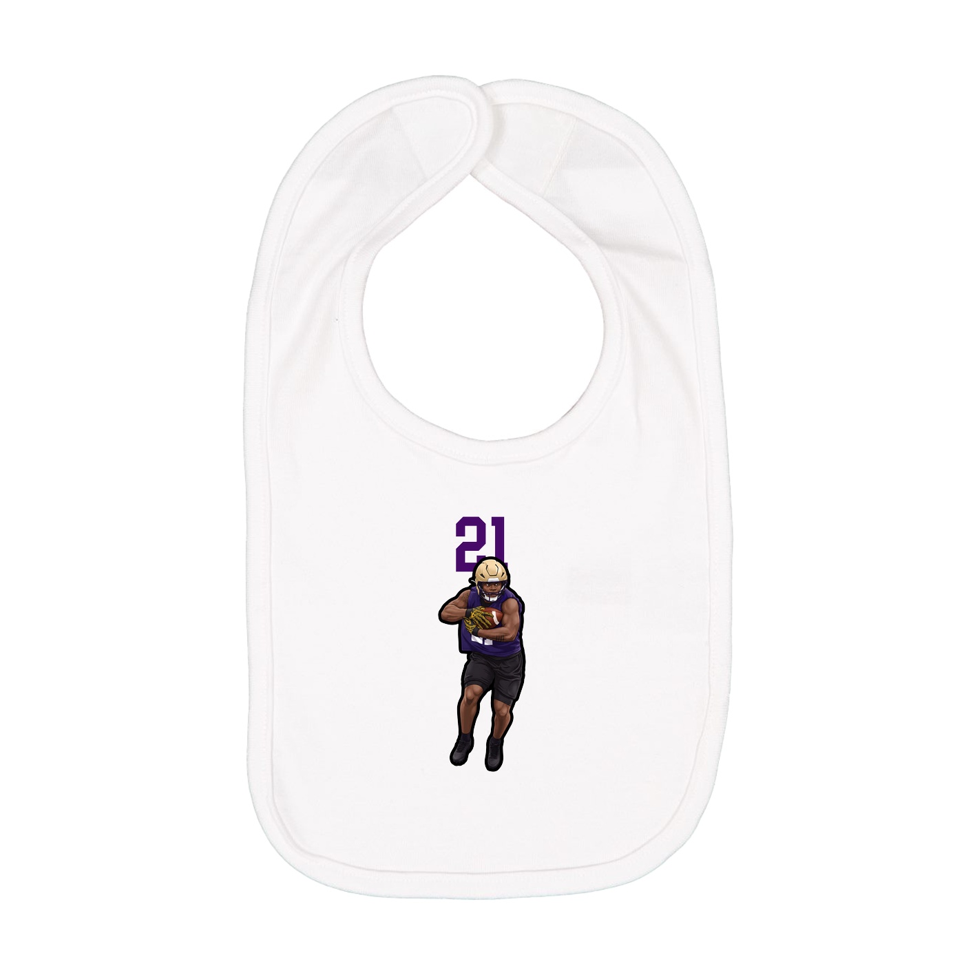 Infant Bib — Number Top in White