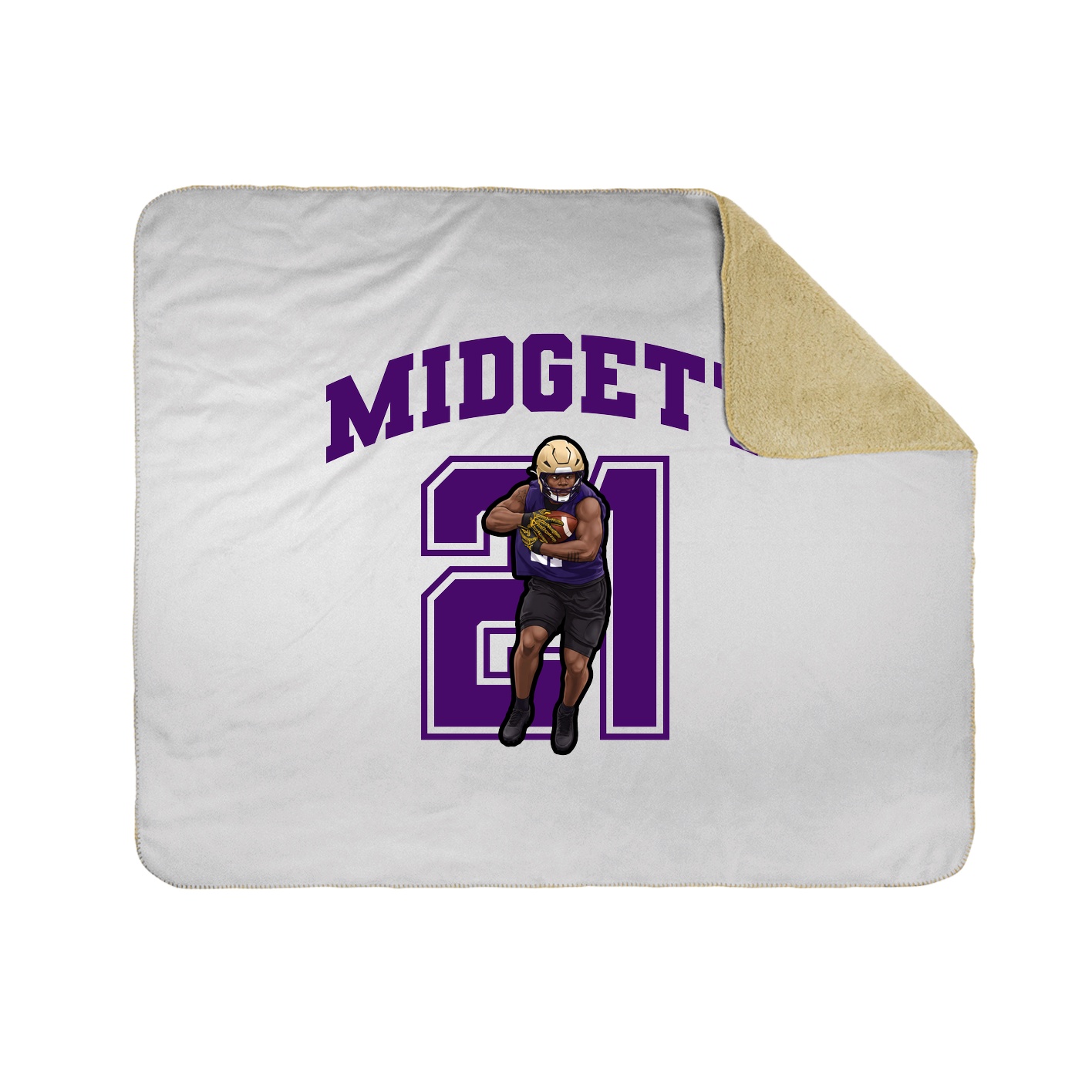 Throw Blanket — Number in White