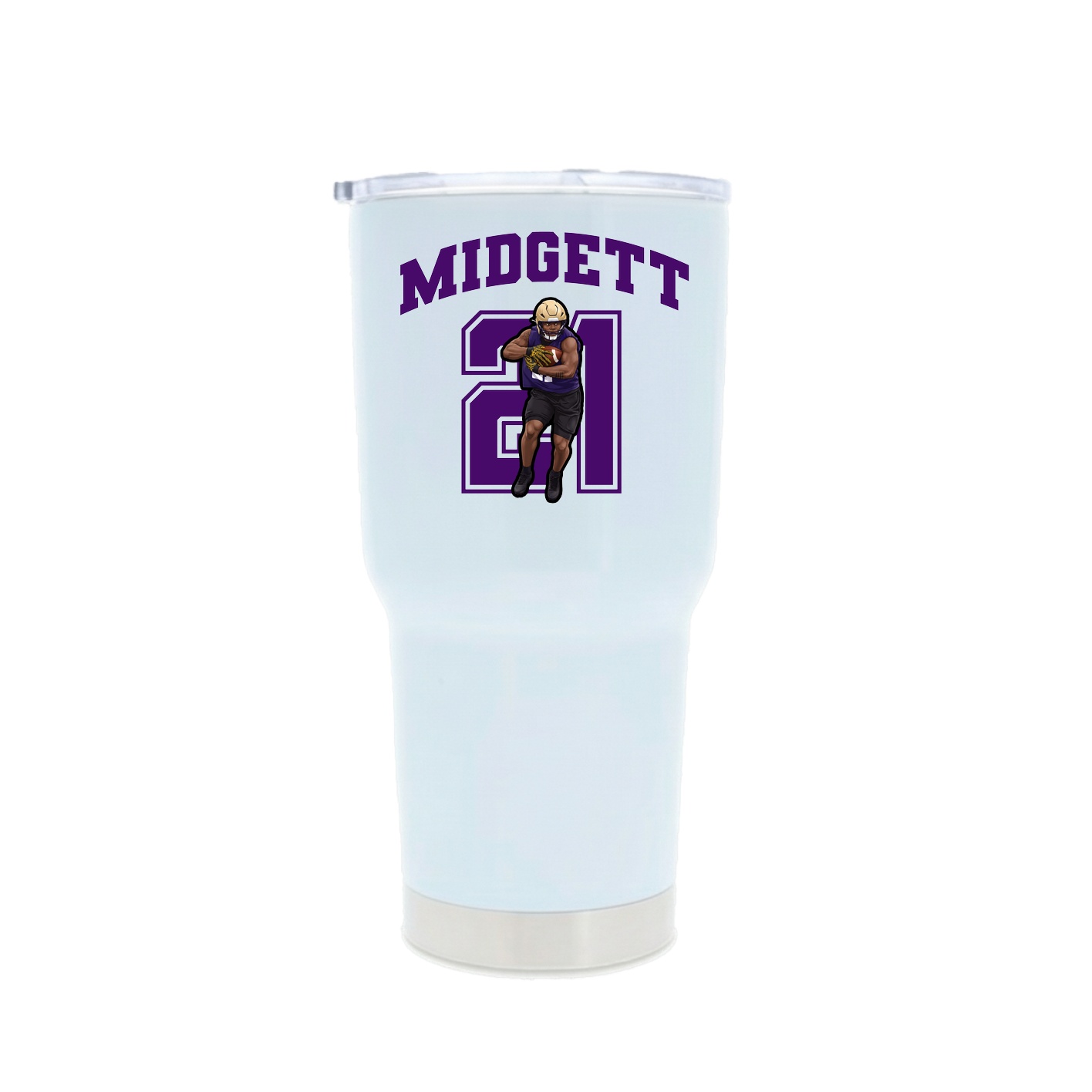 30oz Stainless Steel Tumbler — Number in White