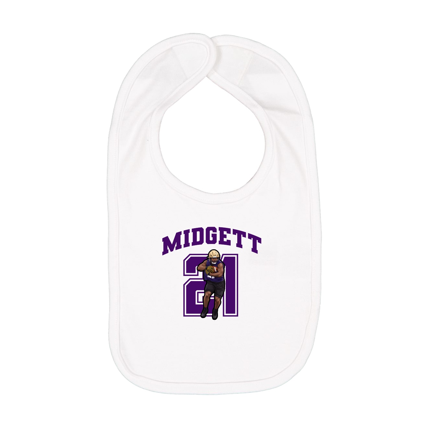 Infant Bib — Number in White