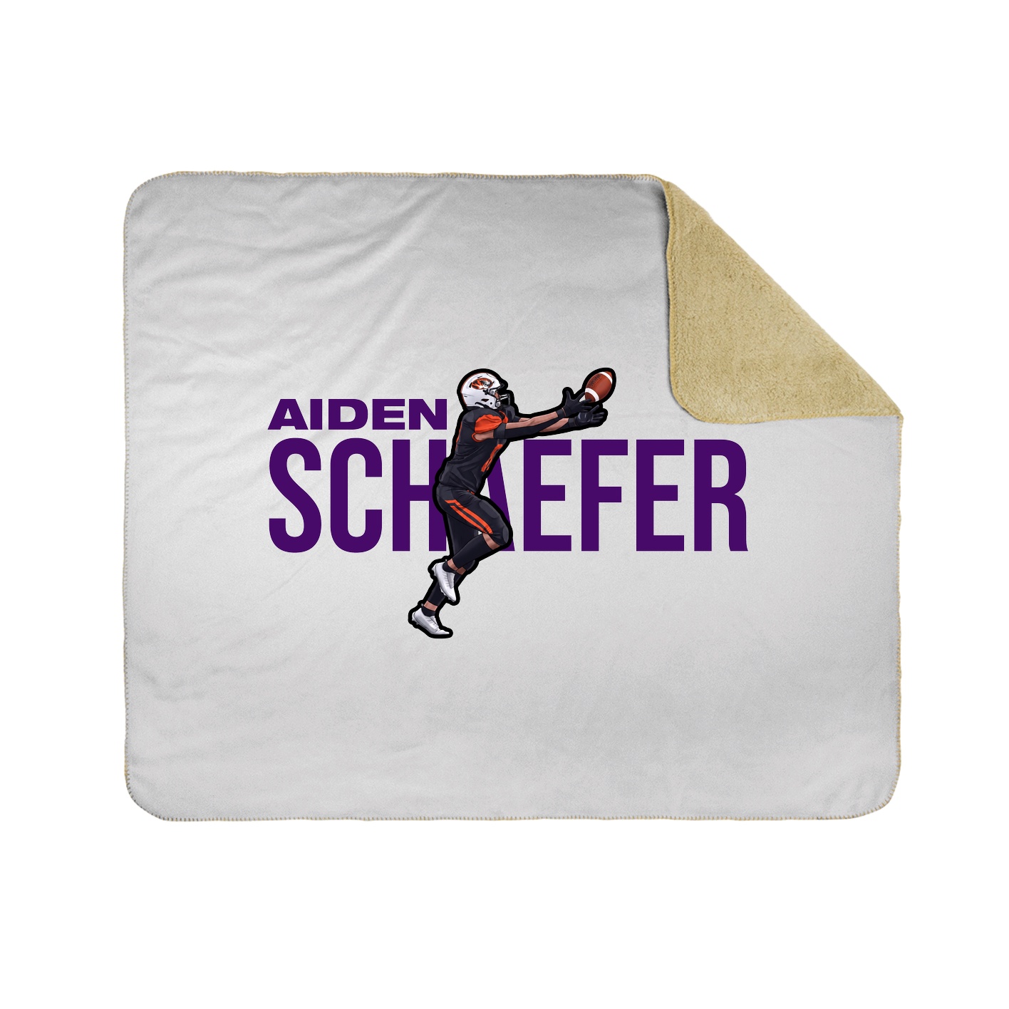 Throw Blanket — Player Name in White
