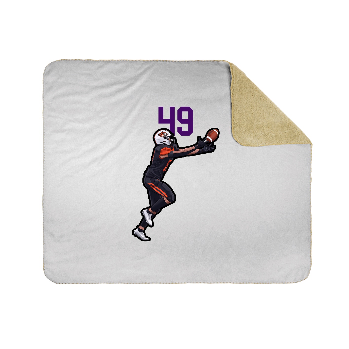 Throw Blanket — Number Top in White