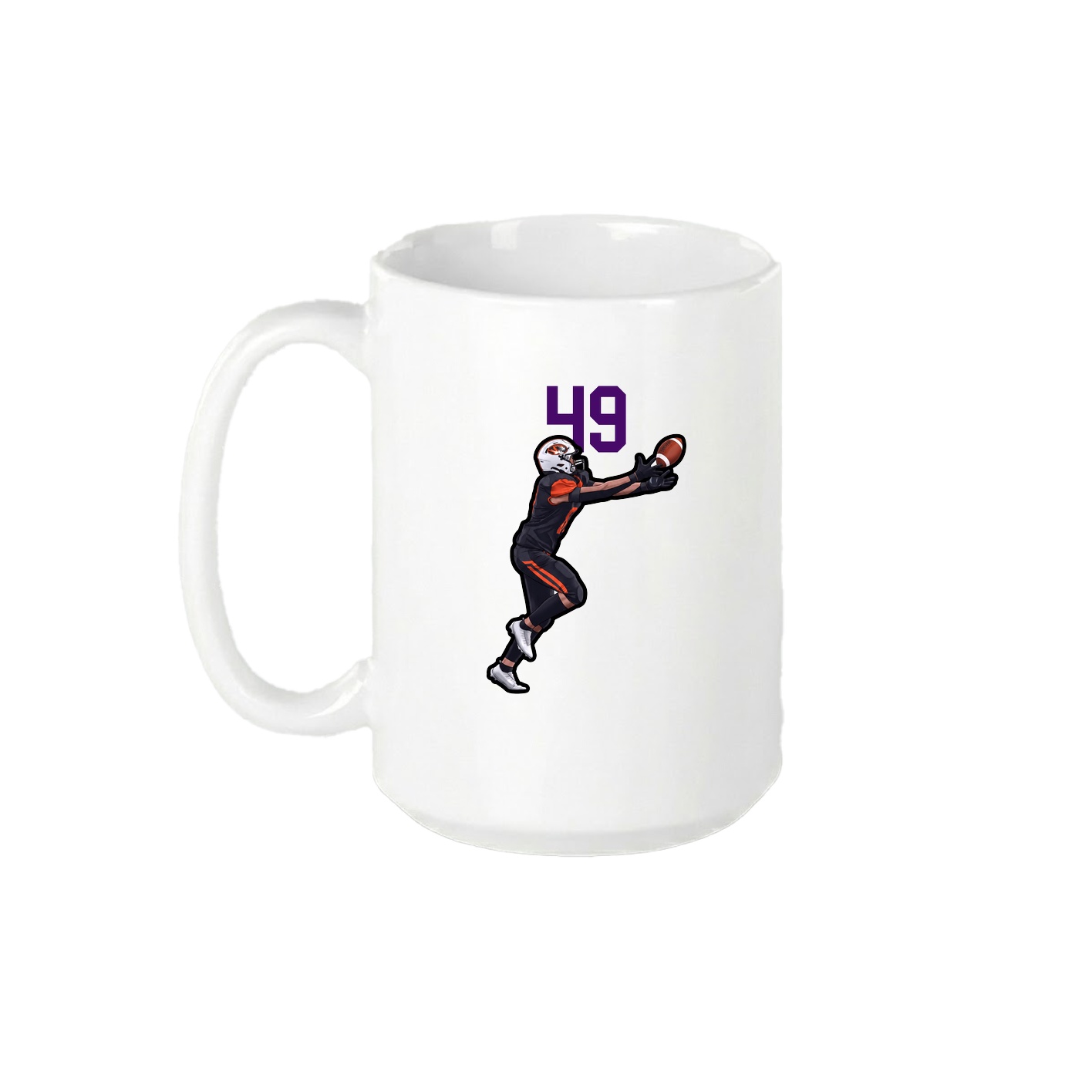 15oz Coffee Mug — Number Top in White