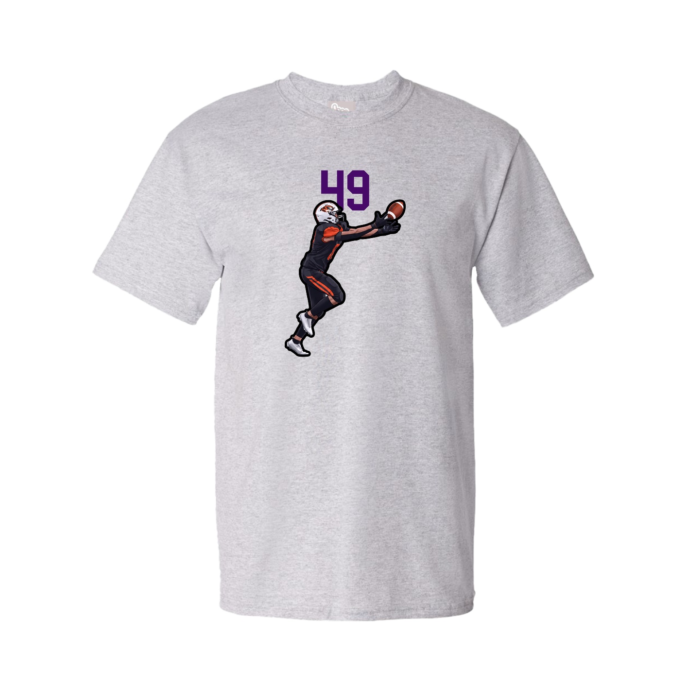 Youth Tee — Number Top in Grey