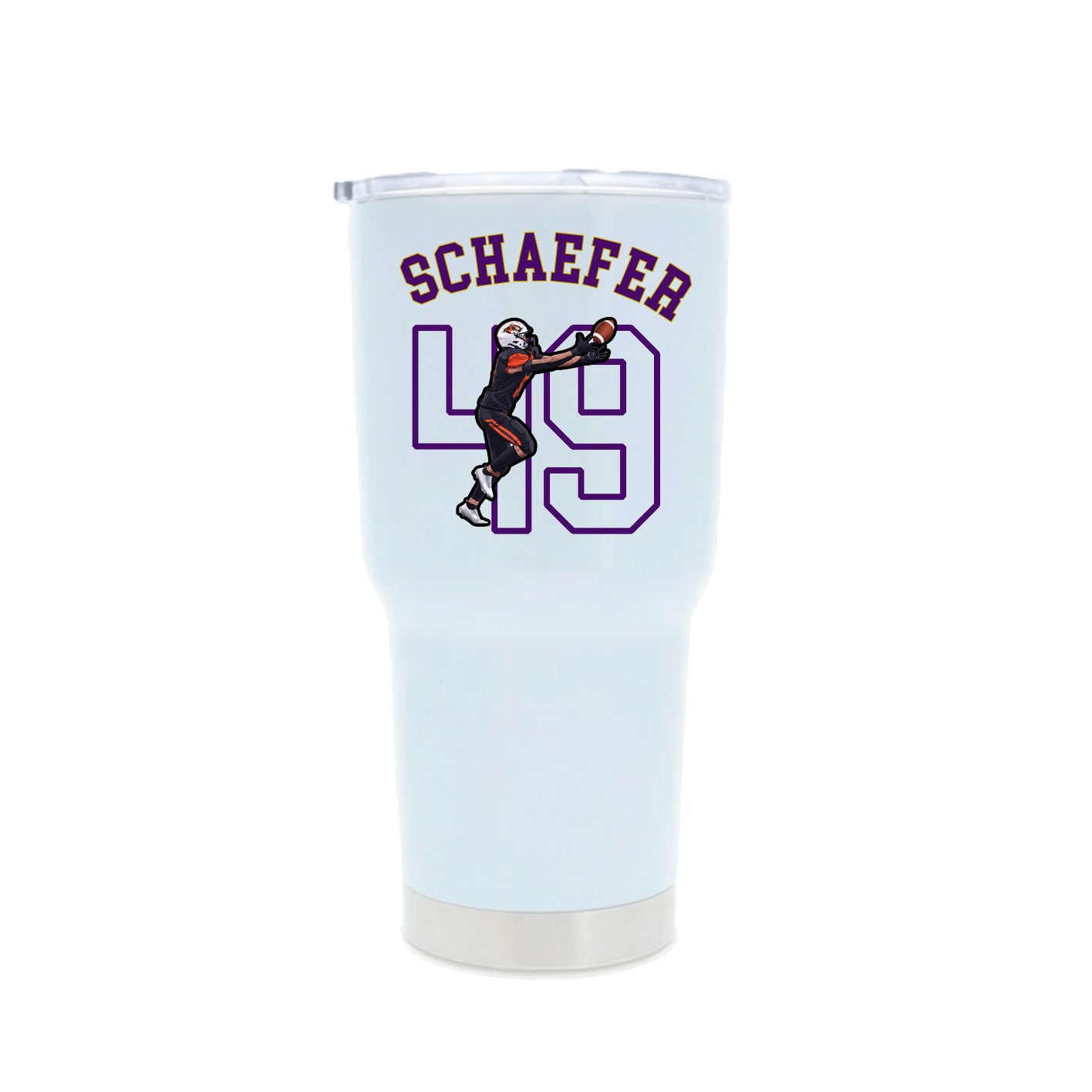 30oz Stainless Steel Tumbler — Shirsey Arch in White