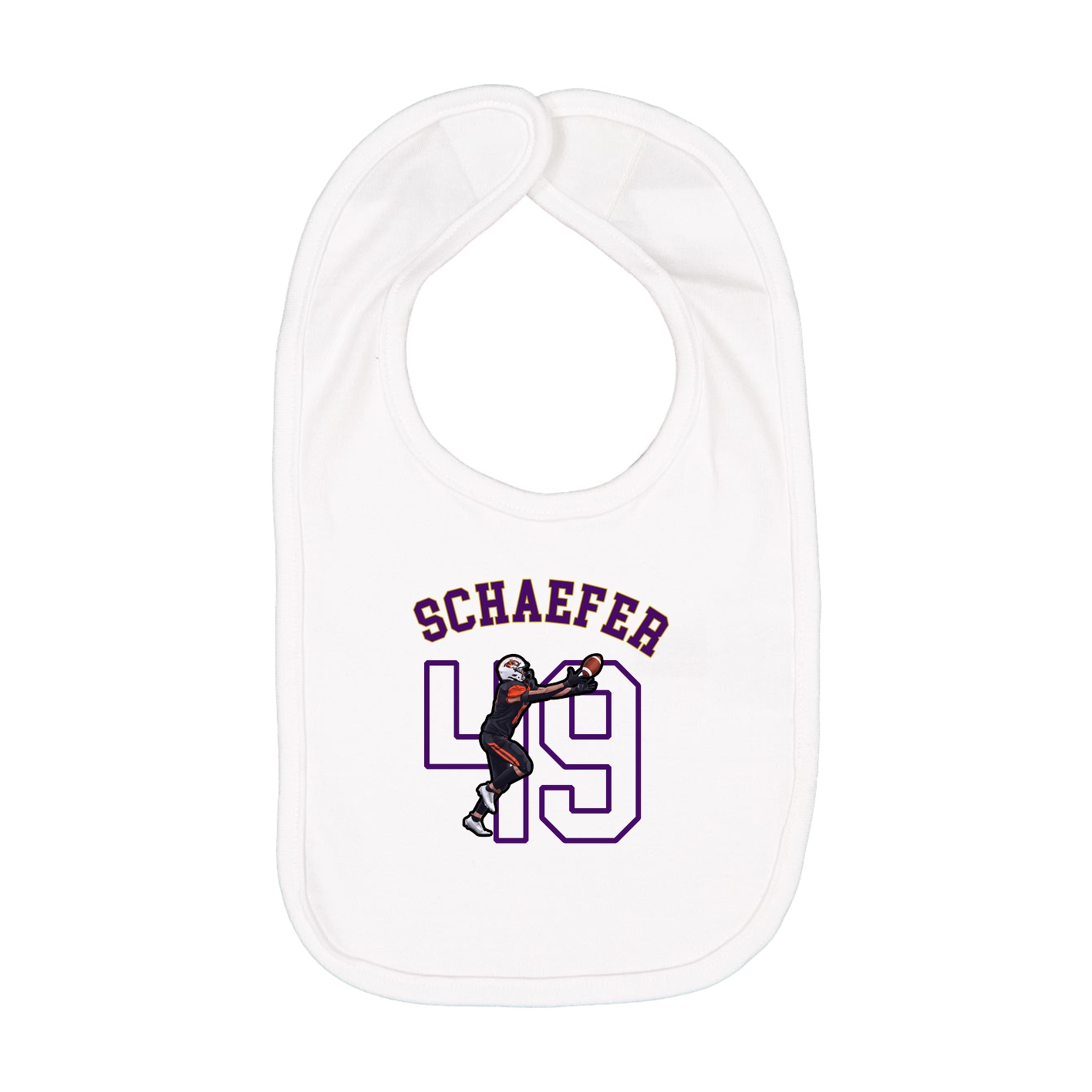 Infant Bib — Shirsey Arch in White