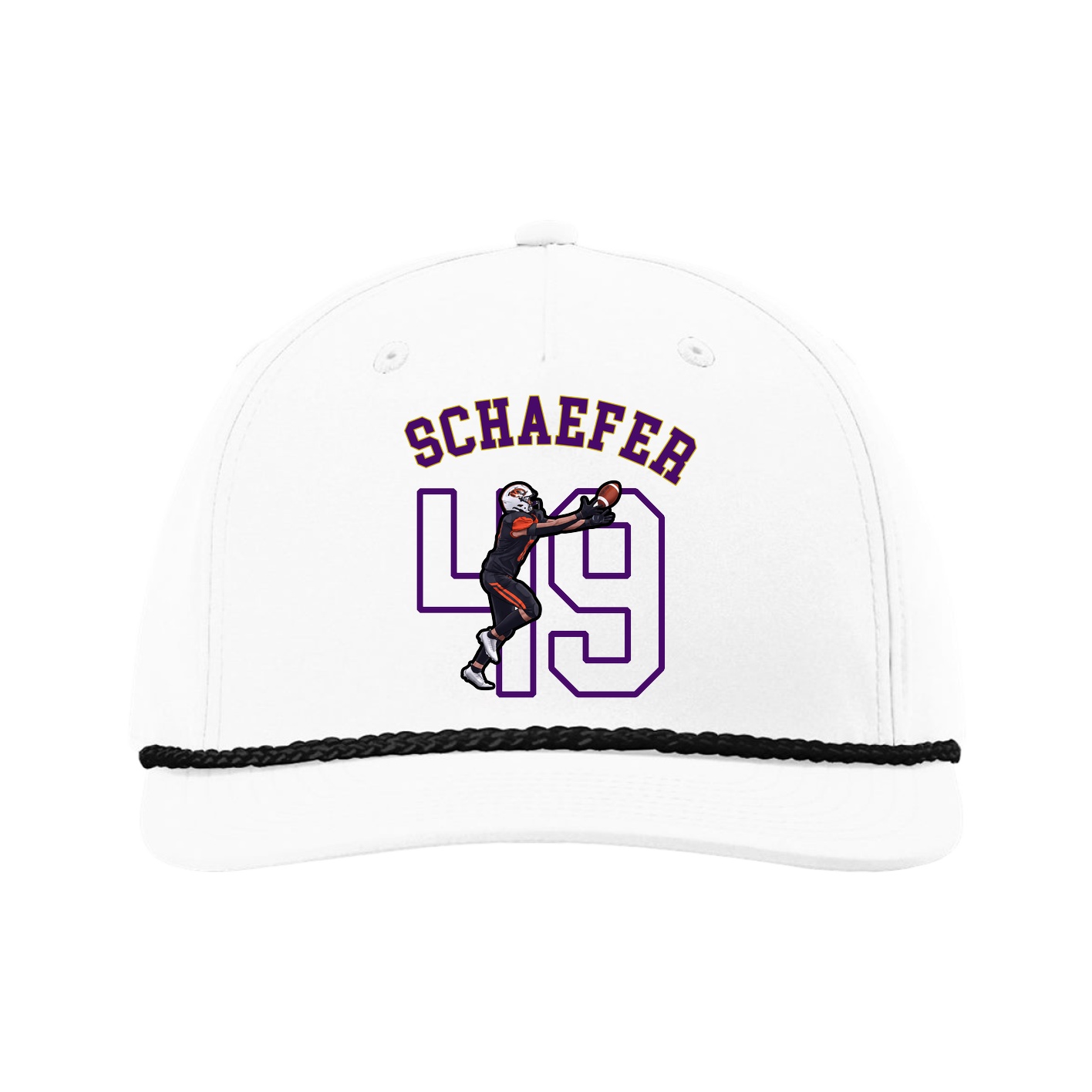 Five-Panel Classic Rope Cap — Shirsey Arch in White