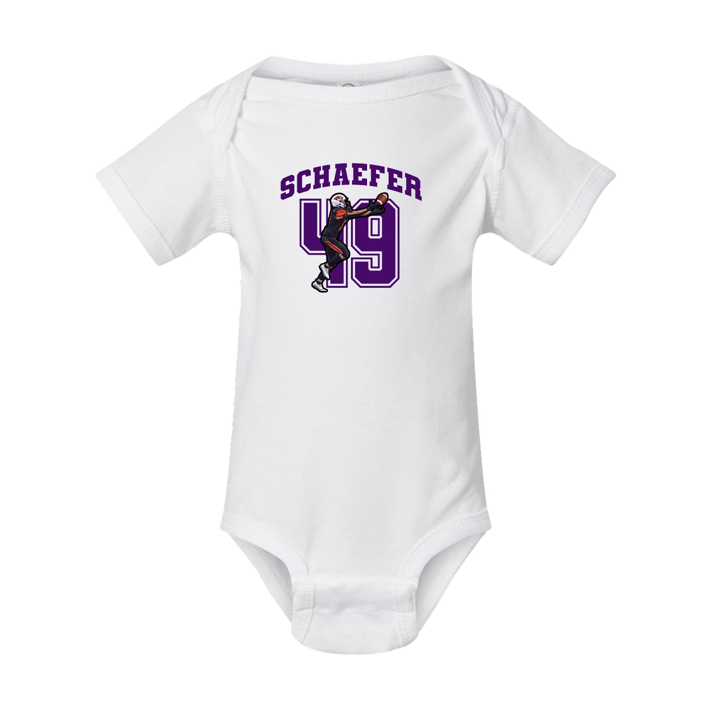 Baby Onesie — Number in White