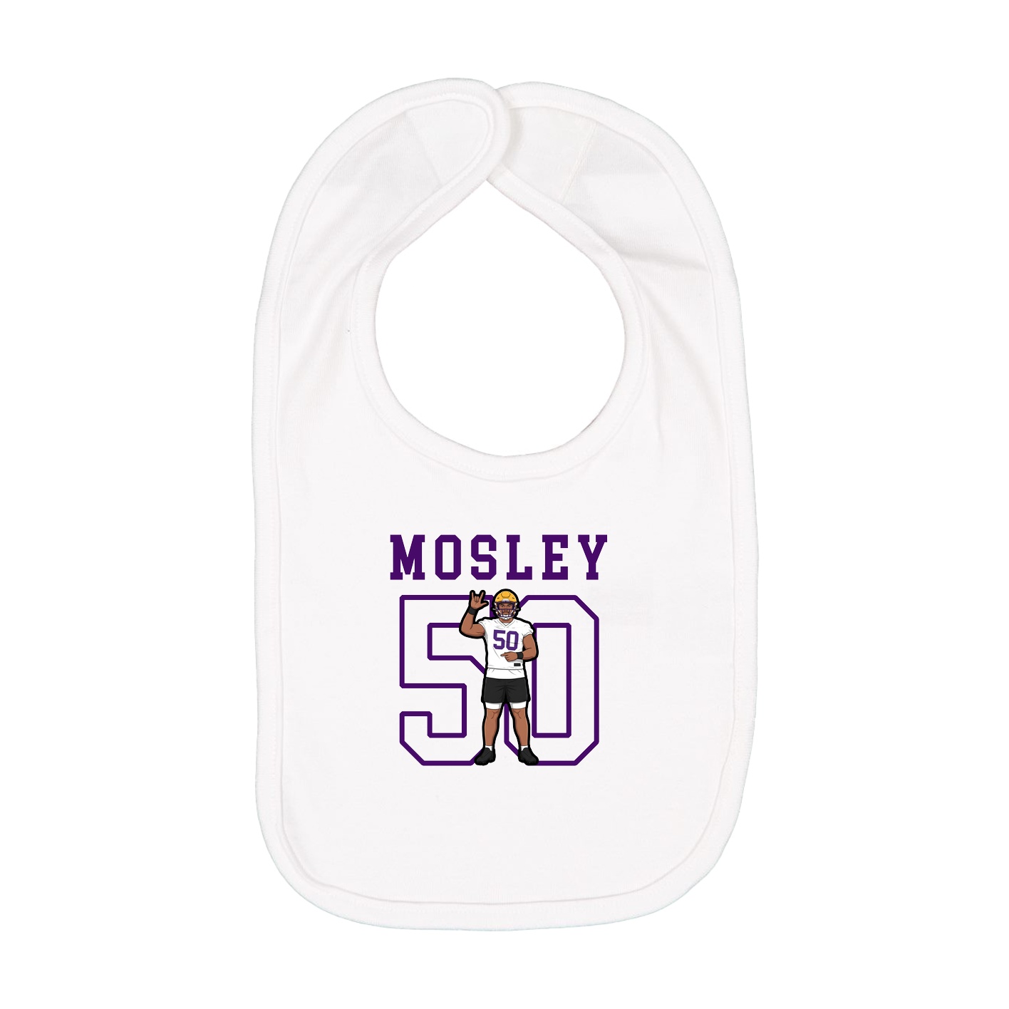 Infant Bib — Shirsey in White