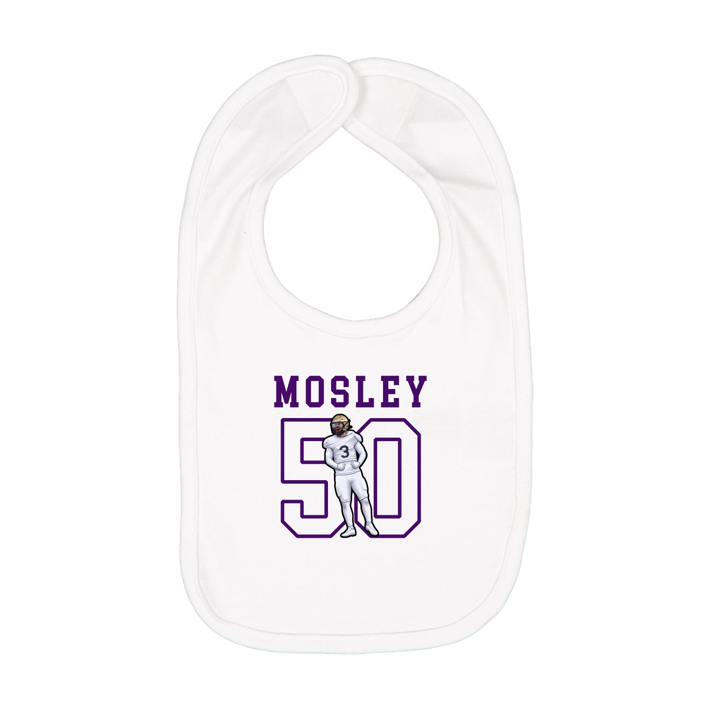 Infant Bib — Shirsey in White