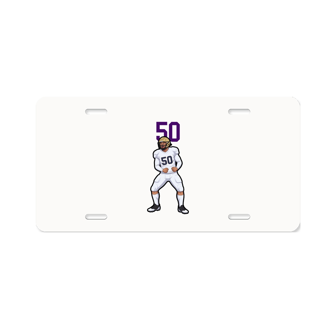 License Plate — Number Top in Classic