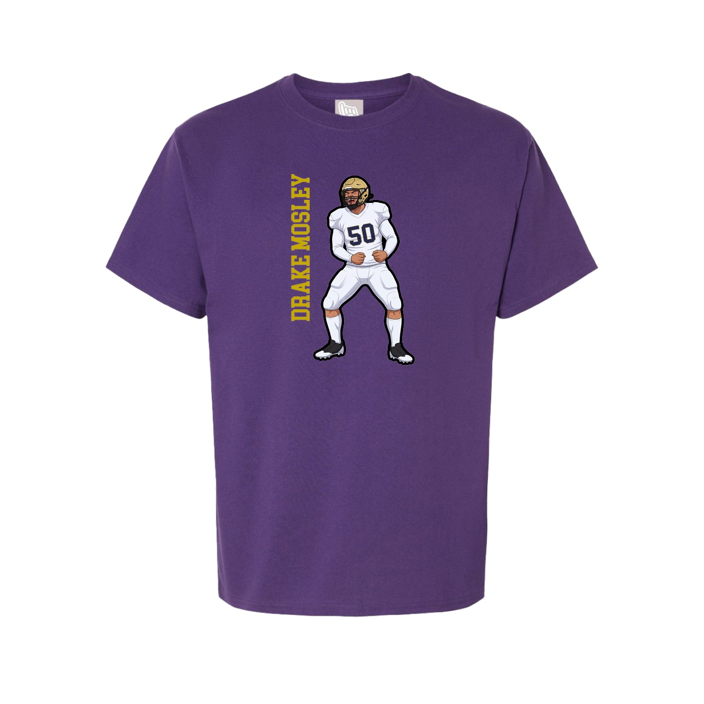 Youth Tee — Name Vertical in Purple