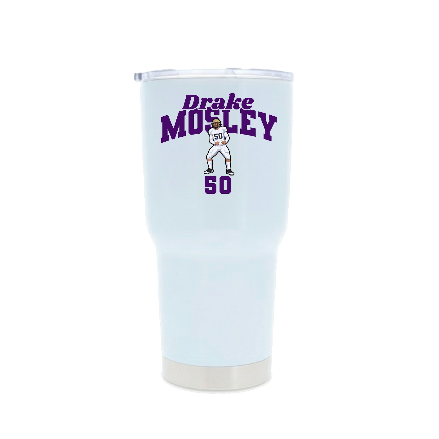 30oz Stainless Steel Tumbler — Signature Arch in White