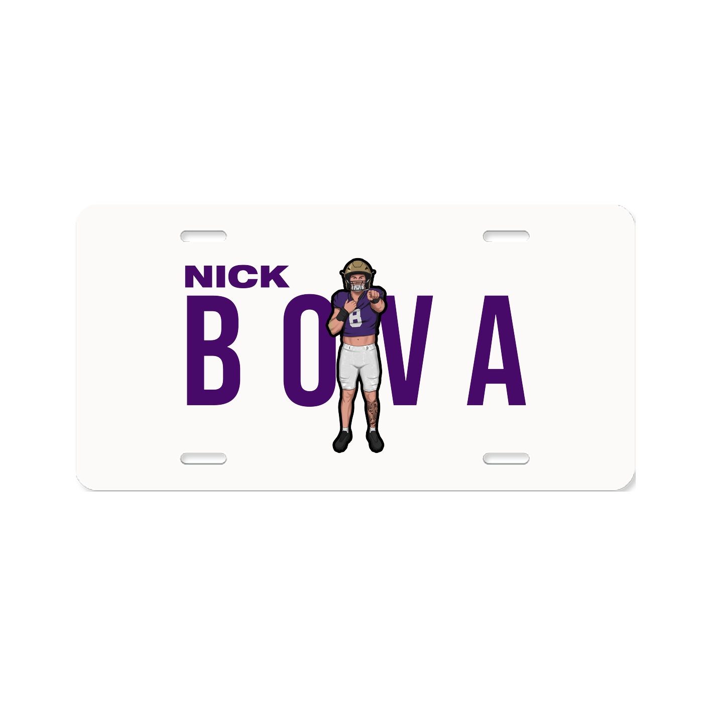 License Plate — Player Name in Classic