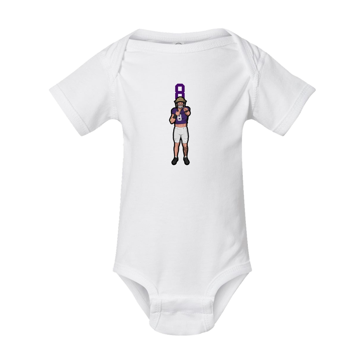 Baby Onesie — Number Top in White