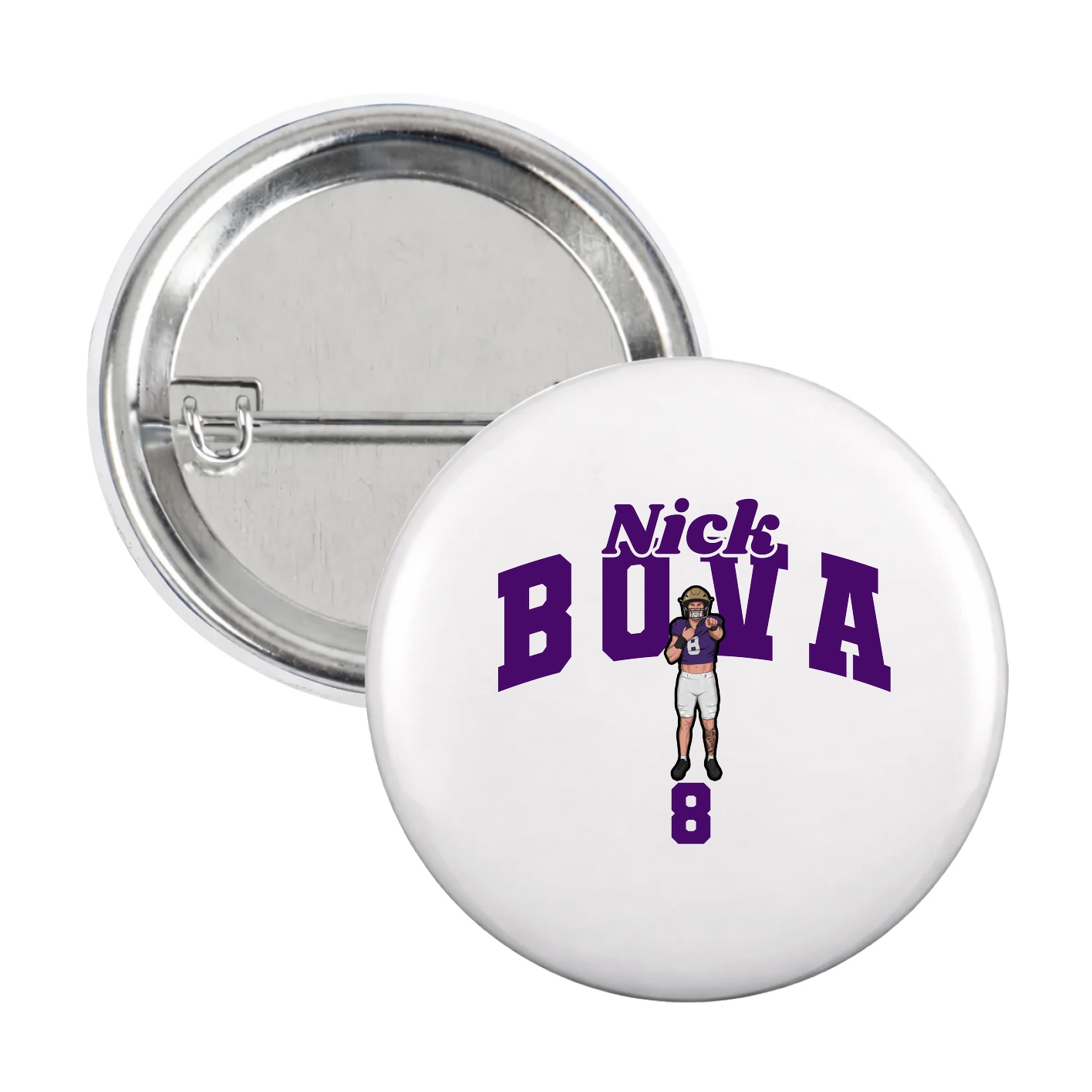 Game Day Button — Signature Arch in White