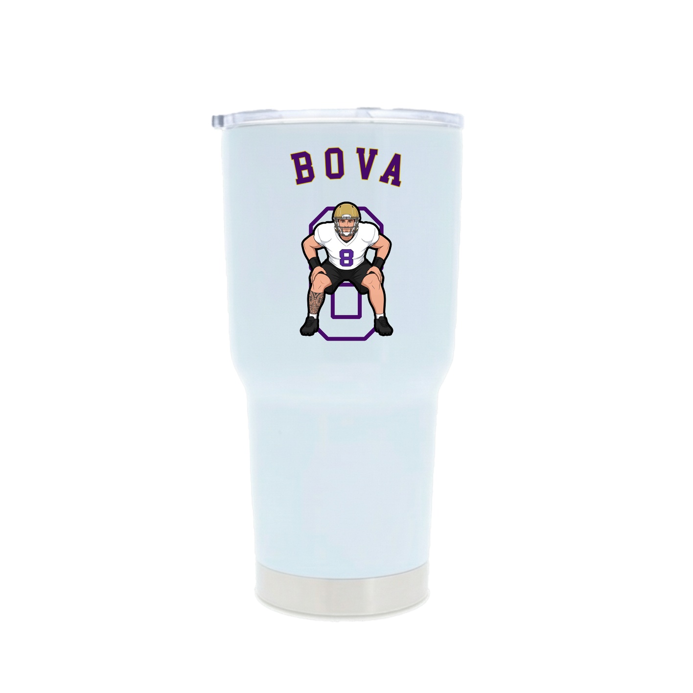 30oz Stainless Steel Tumbler — Shirsey Arch in White