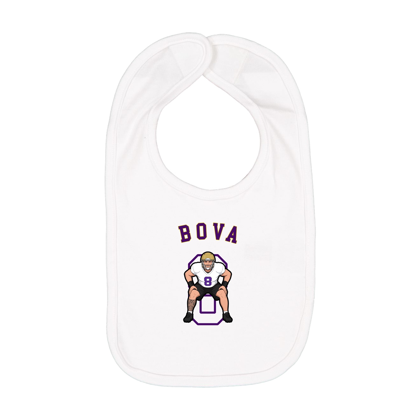 Infant Bib — Shirsey Arch in White
