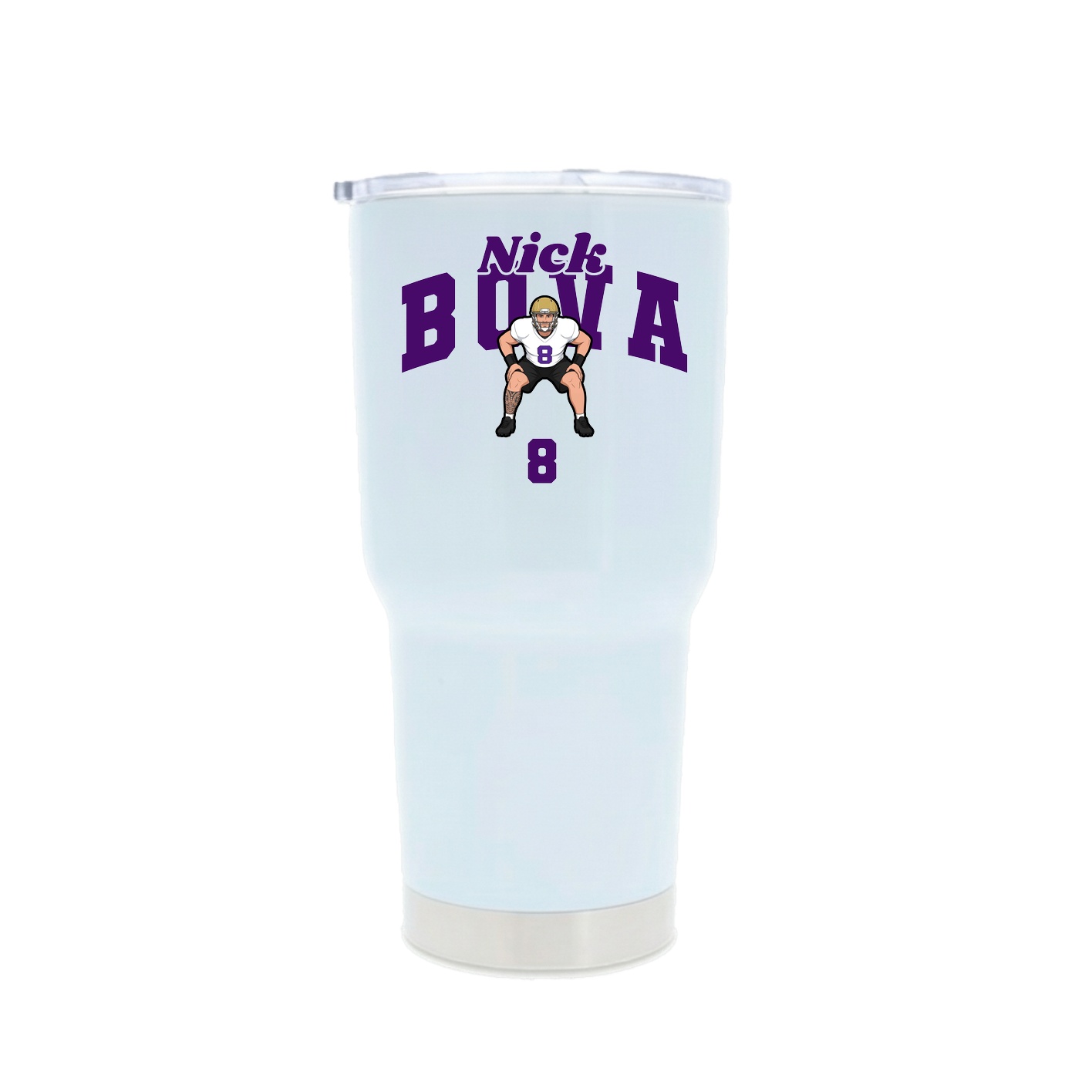 30oz Stainless Steel Tumbler — Signature Arch in White