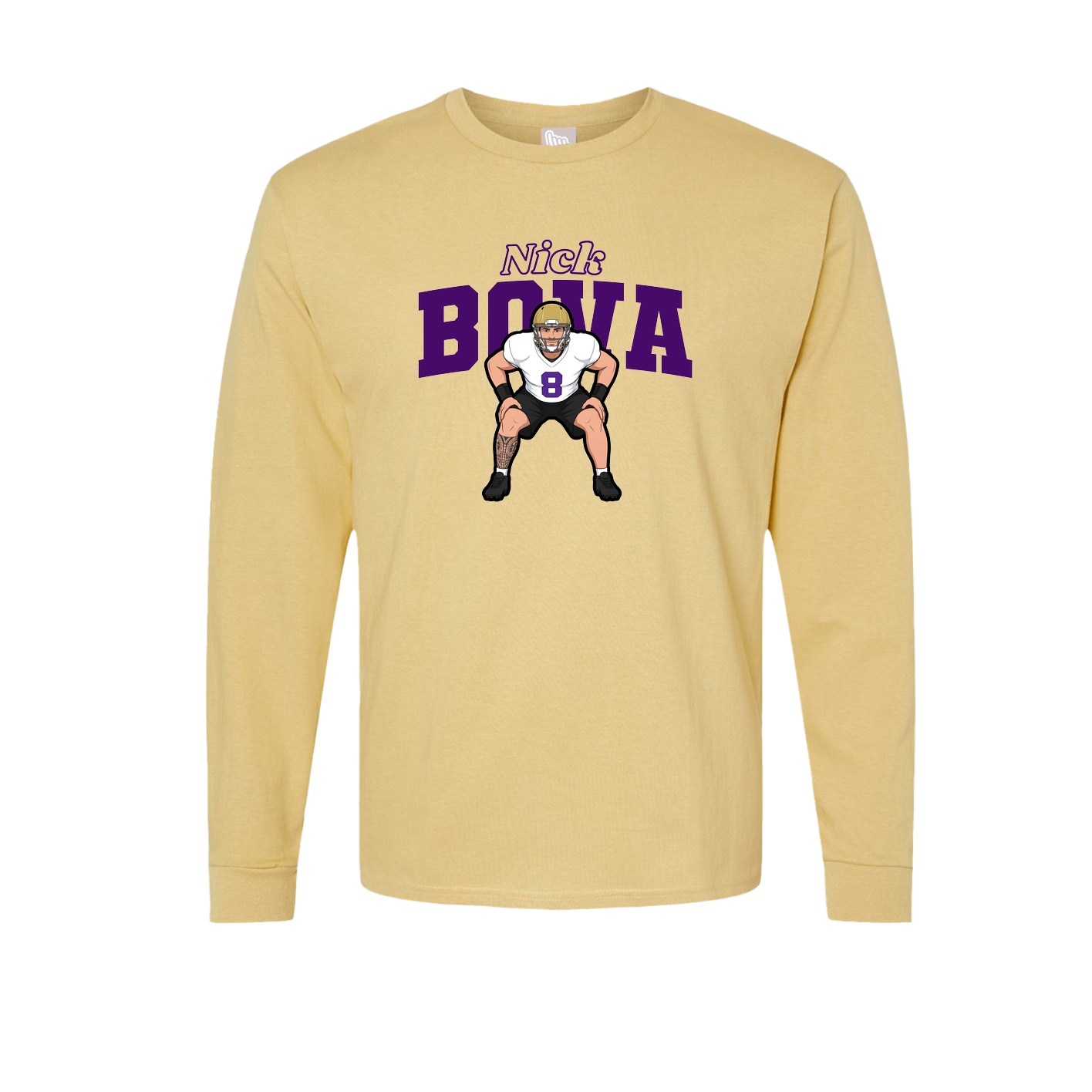 Long Sleeve Tee — Name Arch in Vegas Gold