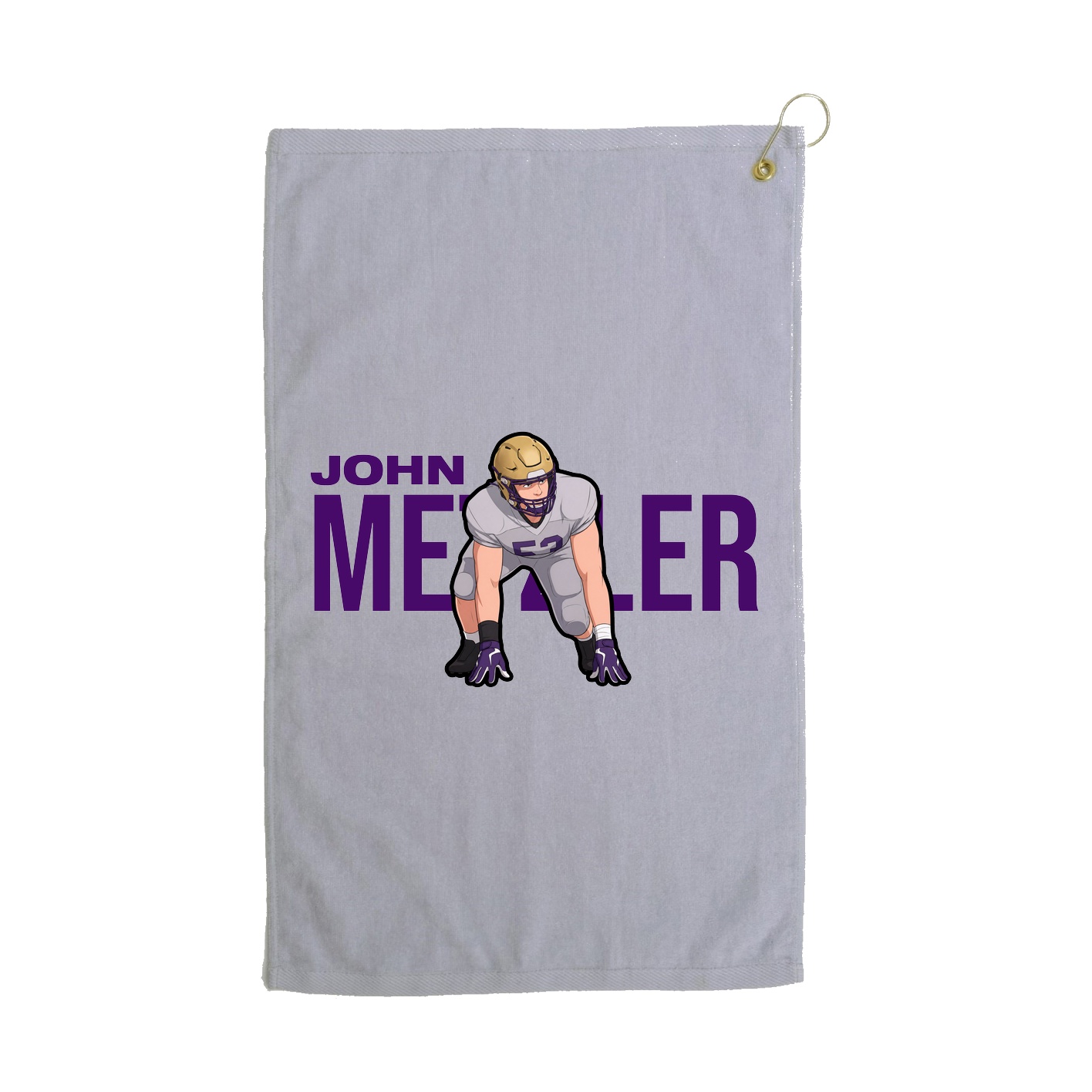 Golf Towel — Player Name in Grey