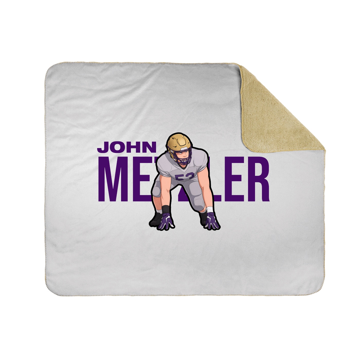 Throw Blanket — Player Name in White