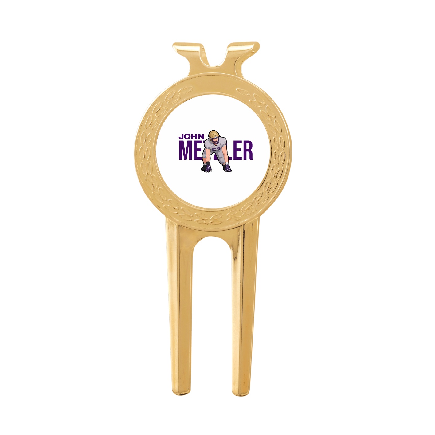 Divot Tool with Ball Marker — Player Name in Classic