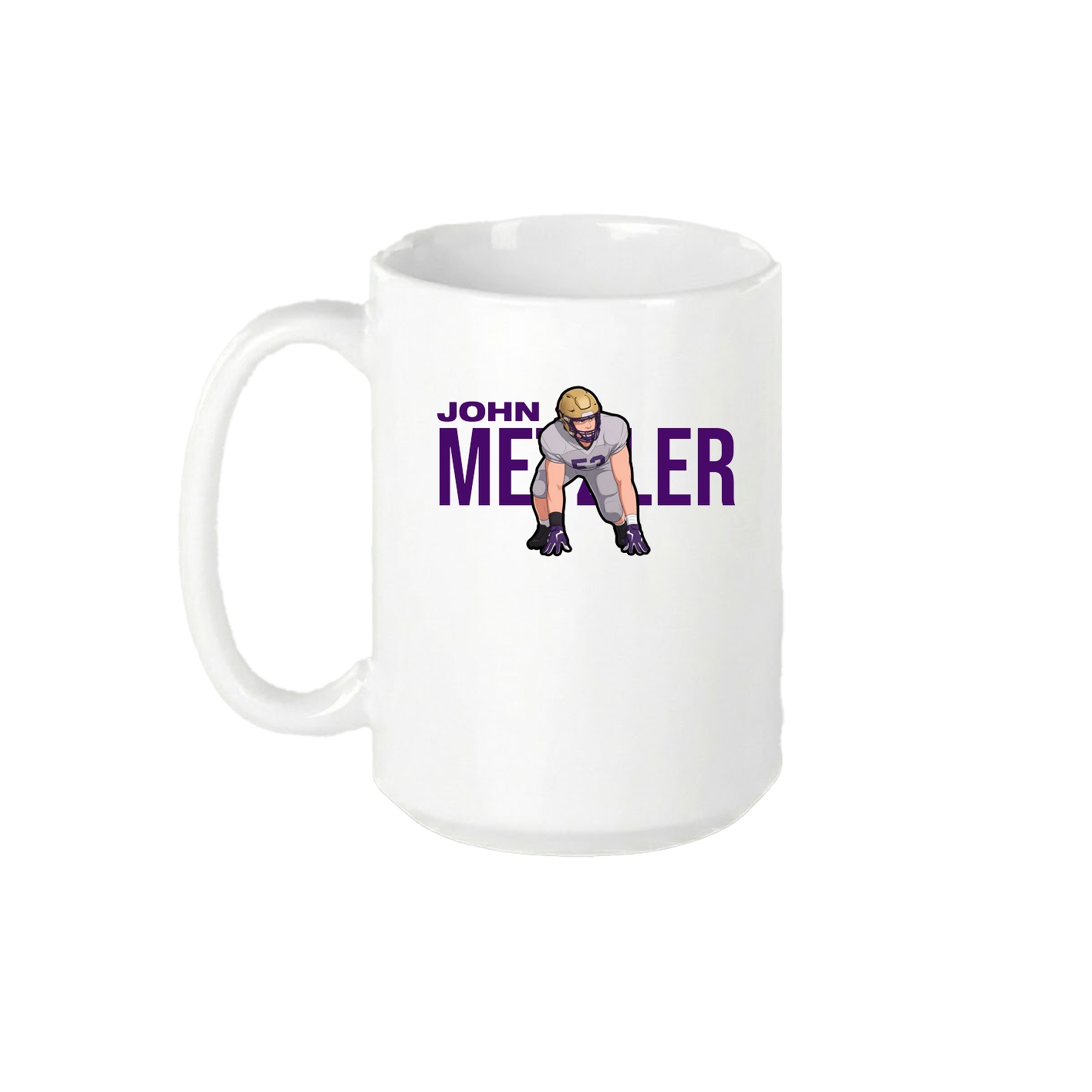 15oz Coffee Mug — Player Name in White