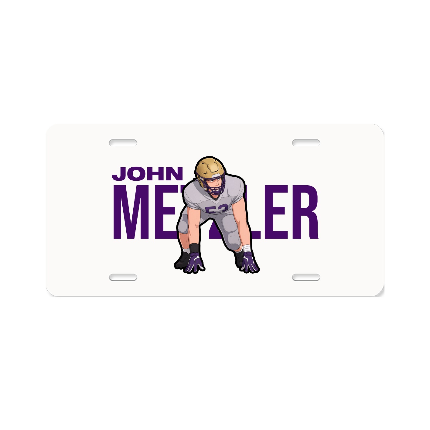 License Plate — Player Name in Classic