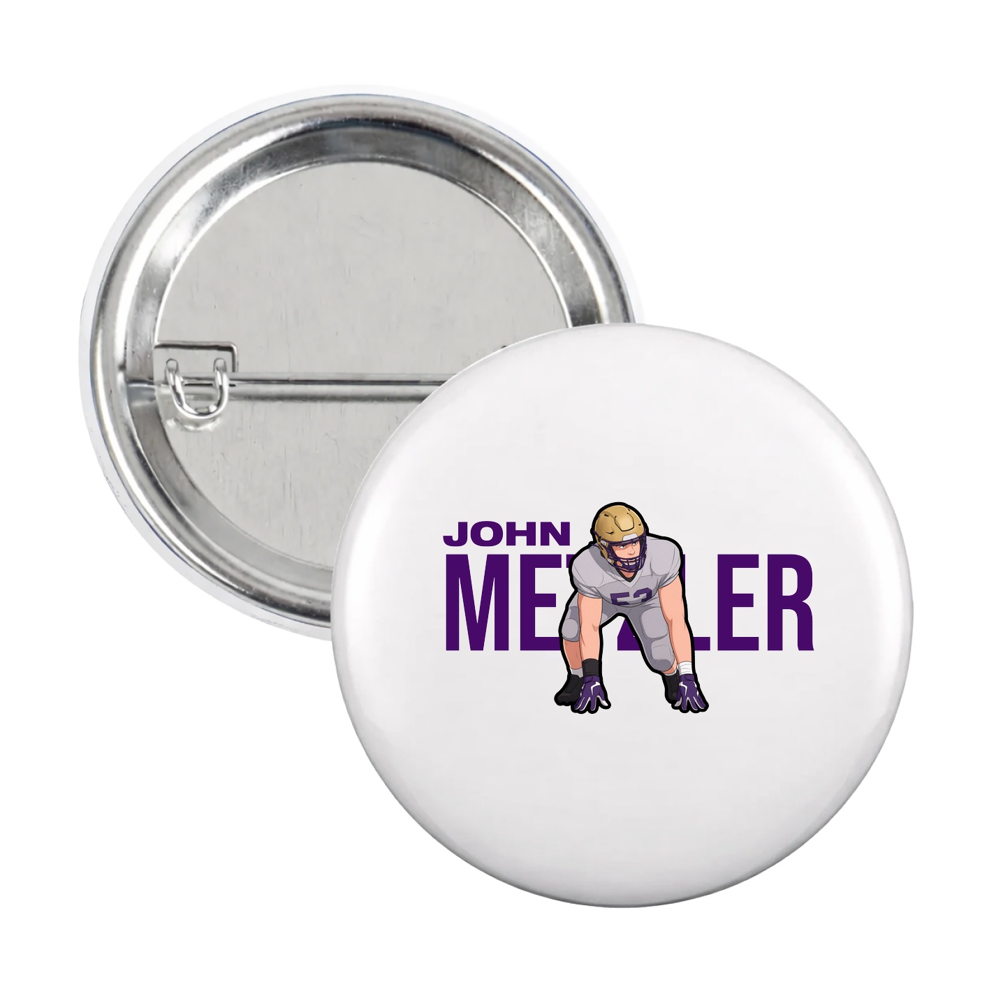 Game Day Button — Player Name in White