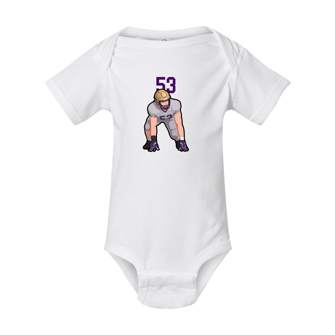 Baby Onesie — Number Top in White