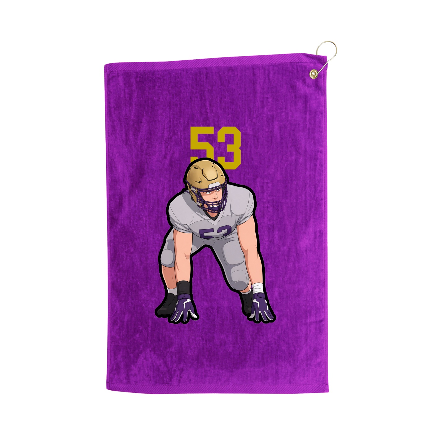 Golf Towel — Number Top in Purple