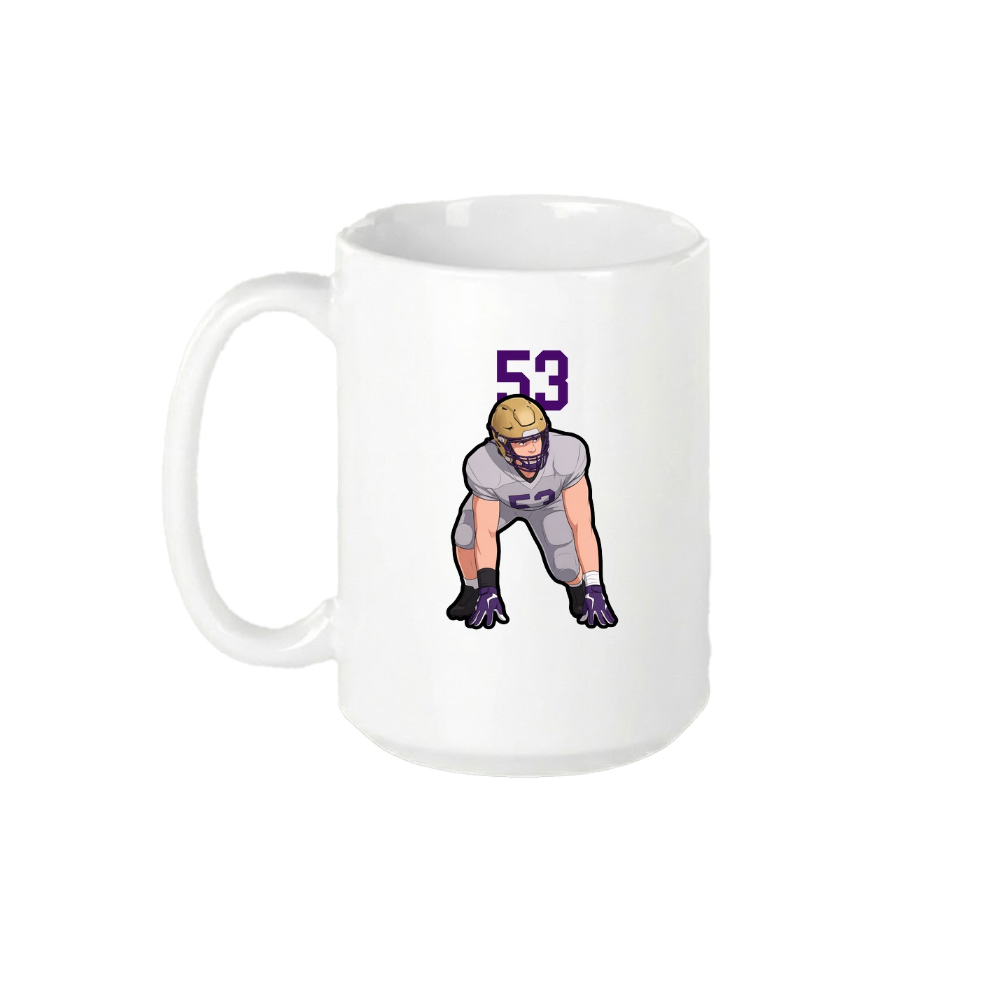 15oz Coffee Mug — Number Top in White