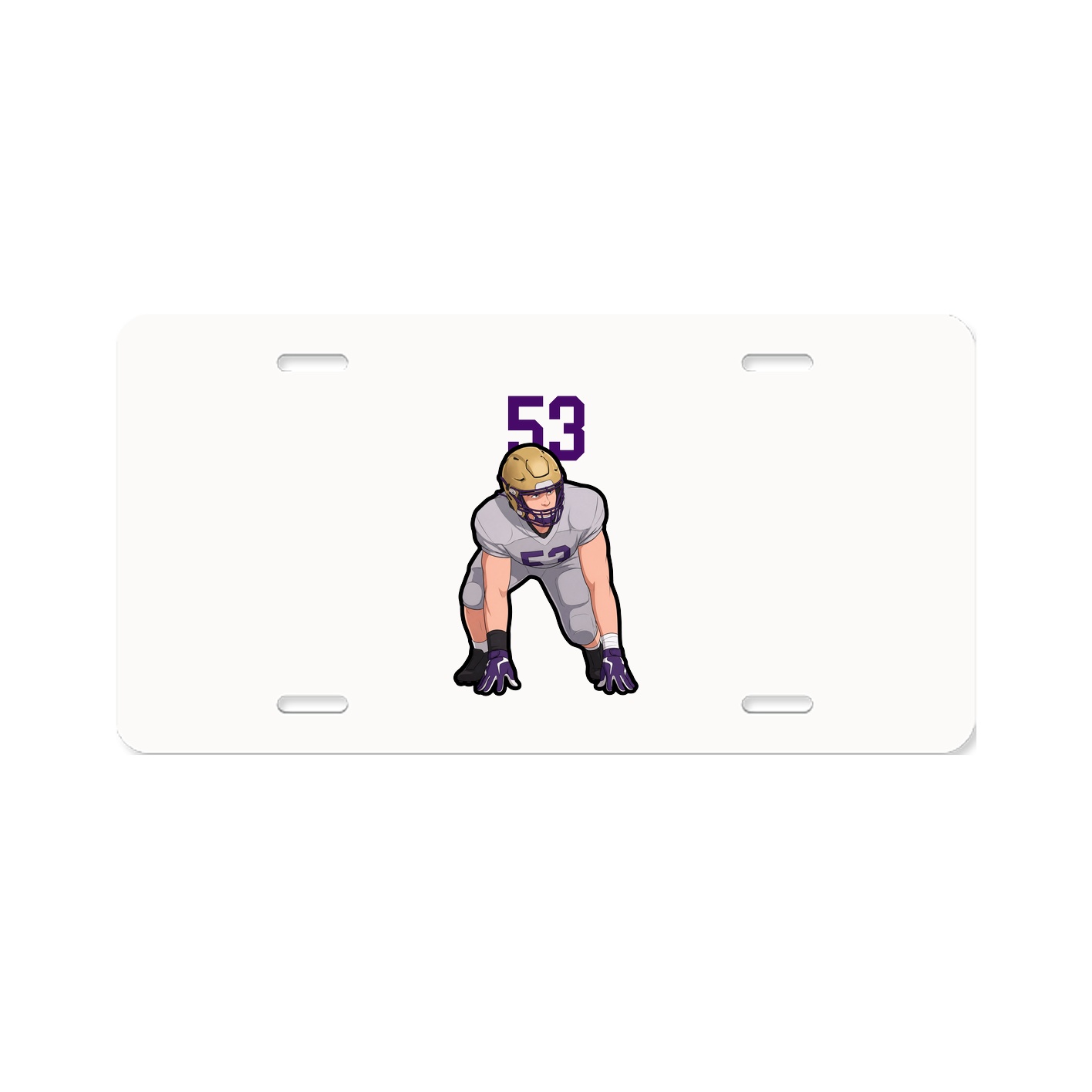 License Plate — Number Top in Classic