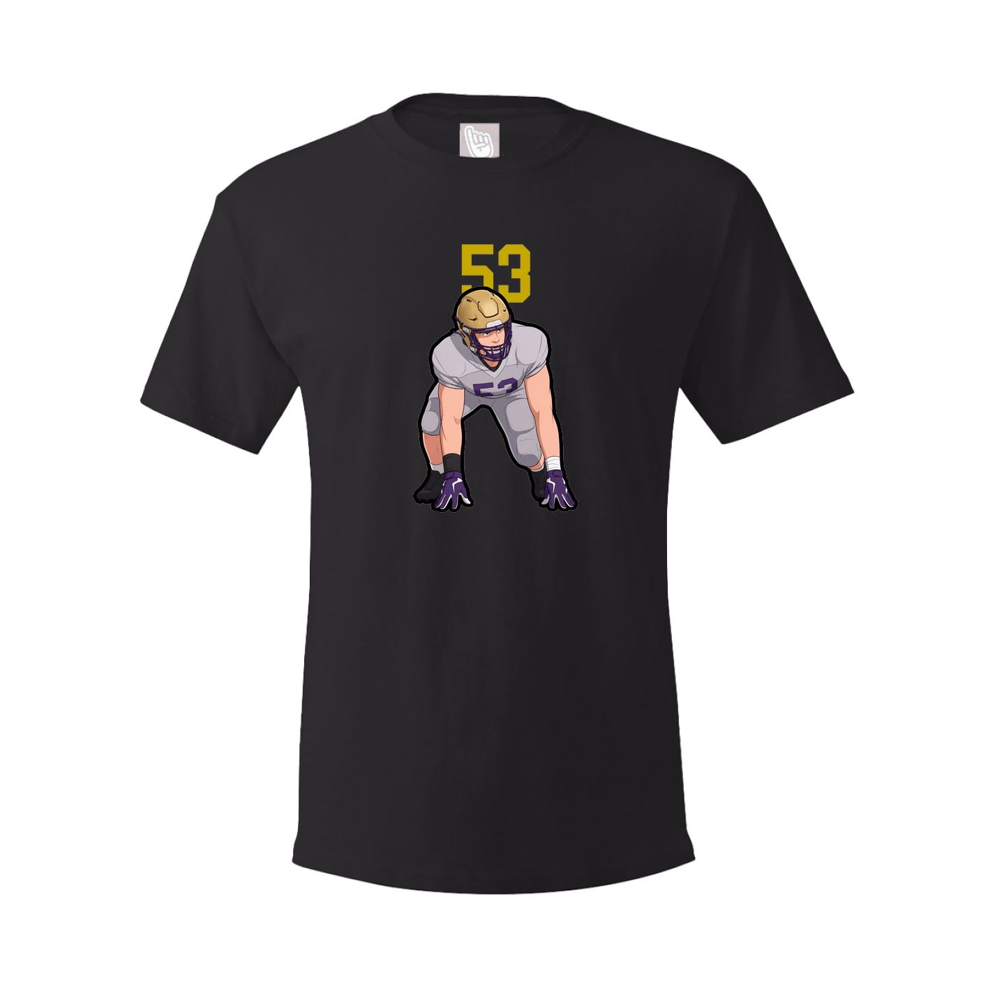 Youth Tee — Number Top in Black