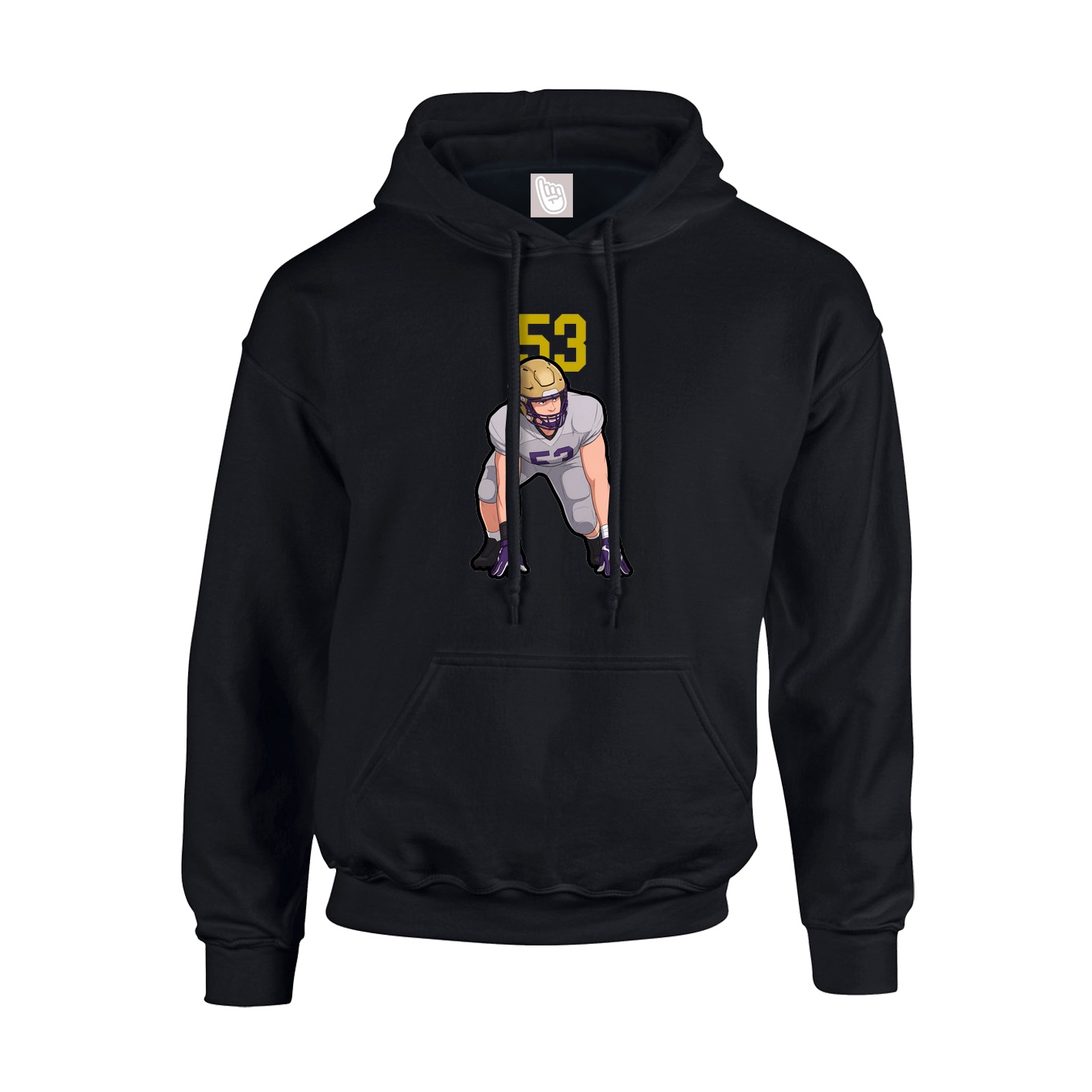 Hoodie — Number Top in Black