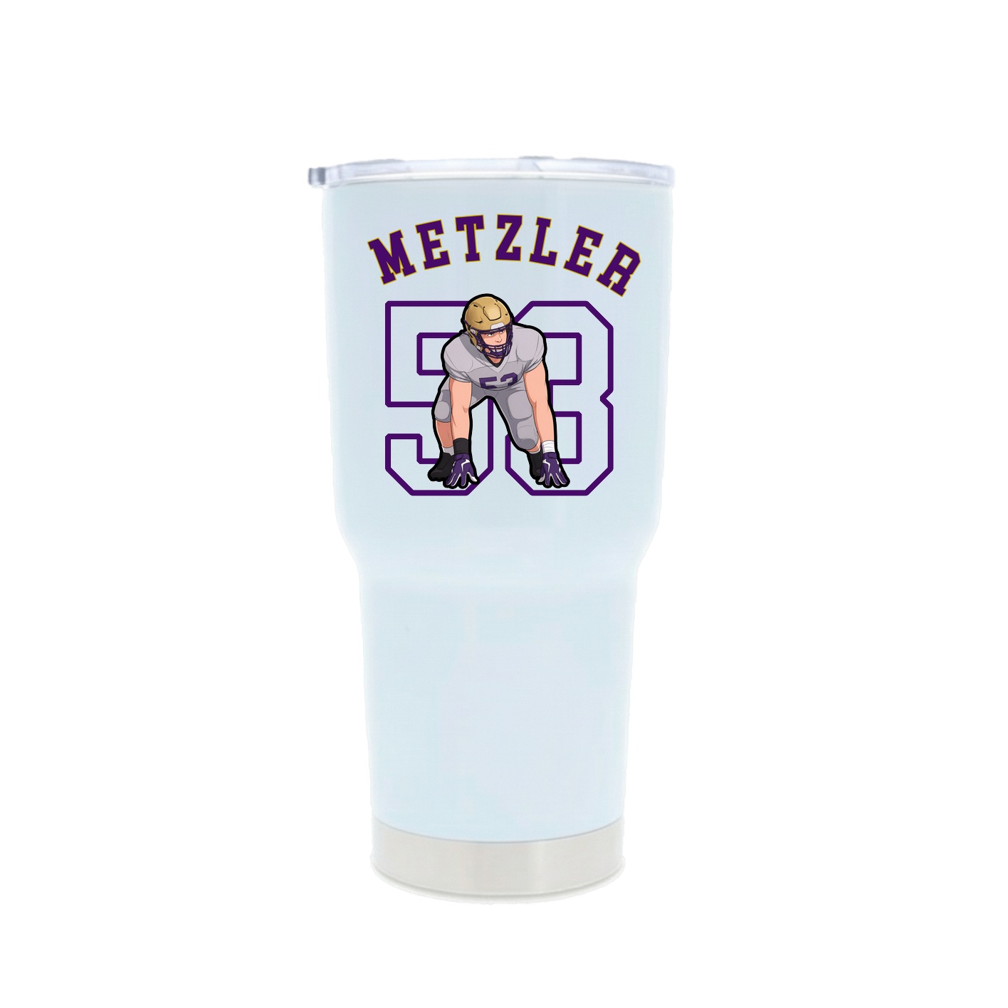 30oz Stainless Steel Tumbler — Shirsey Arch in White