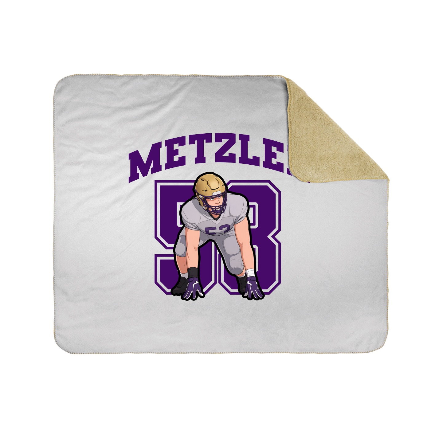 Throw Blanket — Number in White