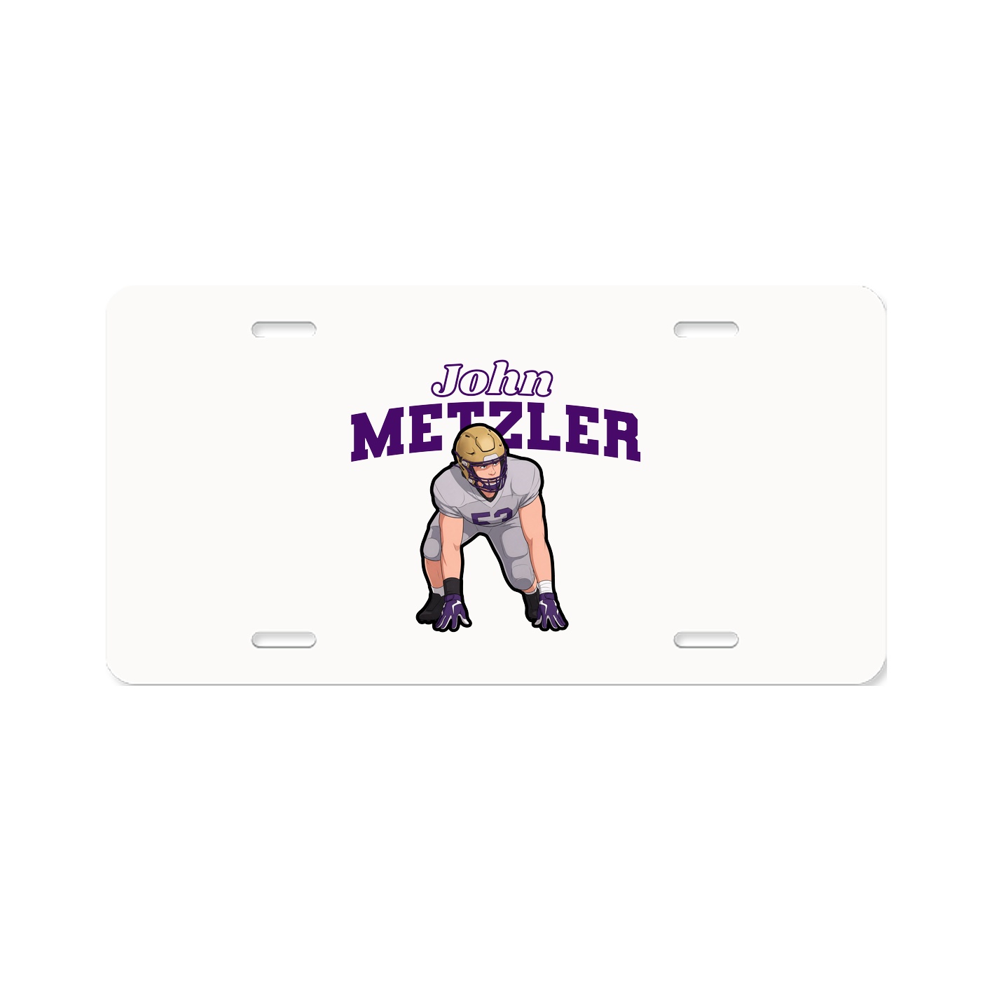 License Plate — Name Arch in Classic