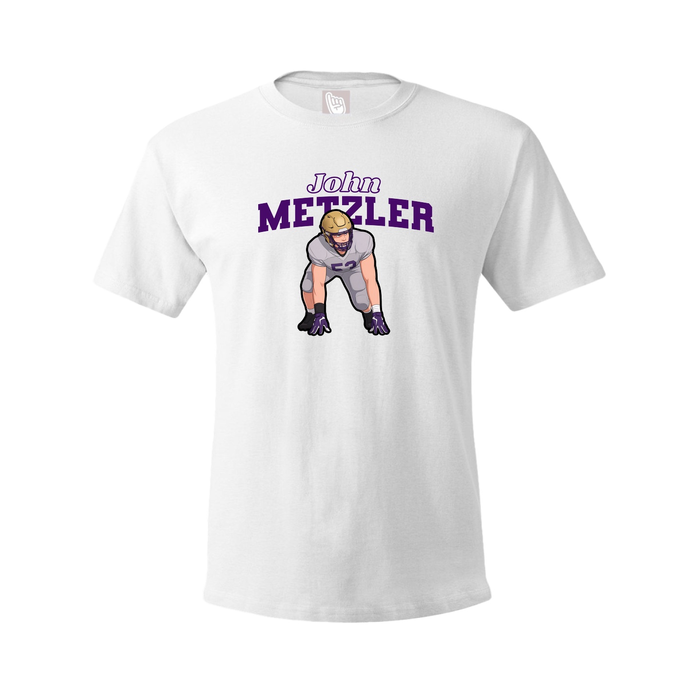 Youth Tee — Name Arch in White